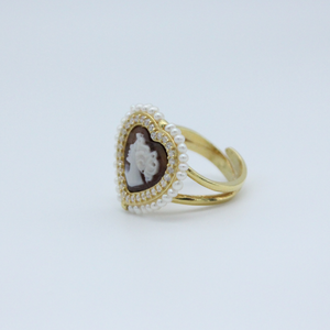 Anello cammeo  - Perline