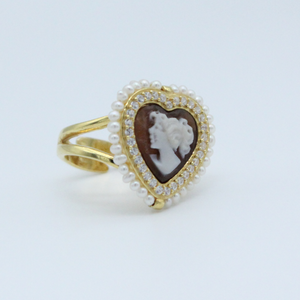 Anello cammeo  - Perline