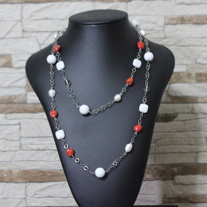 Coral & Pearl - Collana