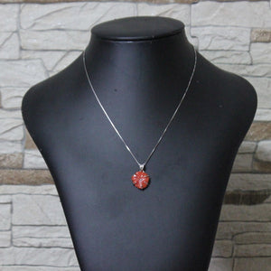 Minimal Bios - Collana fiore corallo Rosso/Rosa