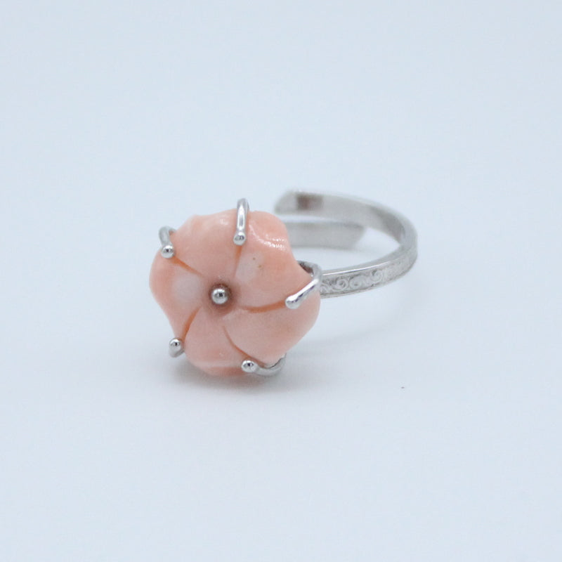 Anello fiore - Pink Coral