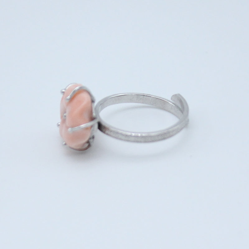 Anello fiore - Pink Coral