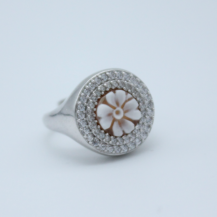 Flower - Anello cammeo