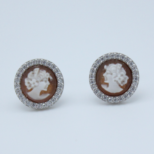 Greek Woman - Cameo Earrings