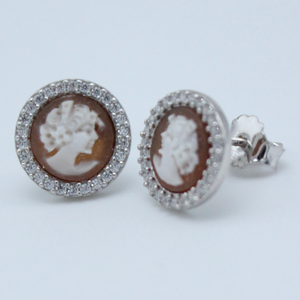 Greek Woman - Cameo Earrings