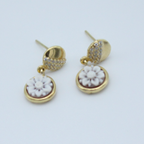 Shine Flower - Cameo Earrings