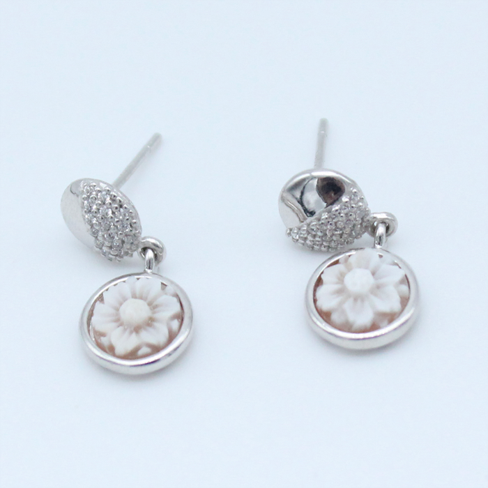 Shine Flower - Cameo Earrings